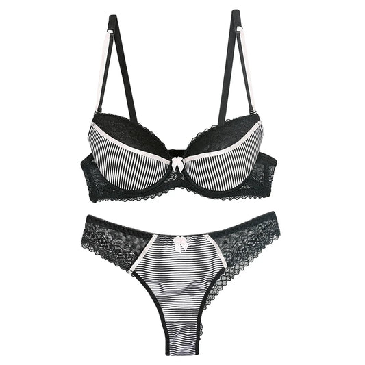 DaiNaFang Push Up Women Bras Set for Big Boops Sexy Lace Underwear Panties BCDE Cup Ladies Plus Size French Female Lingerie