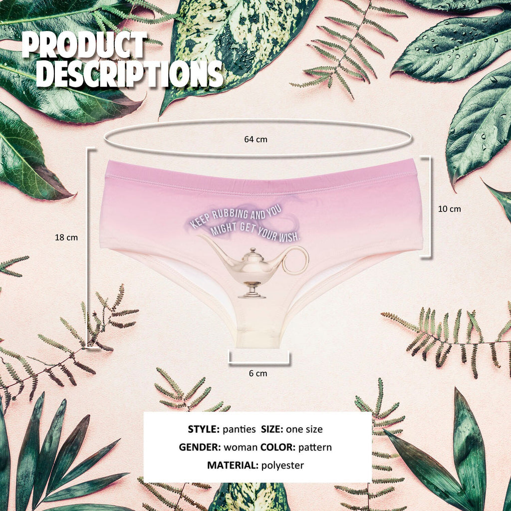 Aladdin Lamp Pink Funny Print Sexy Women Underwear Hot Female Lingerie Thongs Cute Briefs Panties for Lady