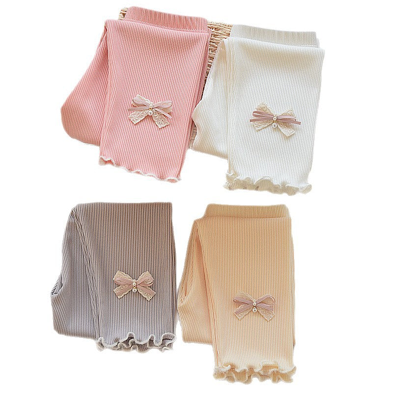 Baby girl elastic pants