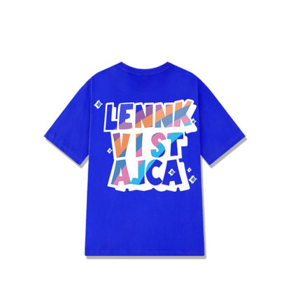Children's Colorful Letter Print Short Sleeve Loose Casual Top for Boys