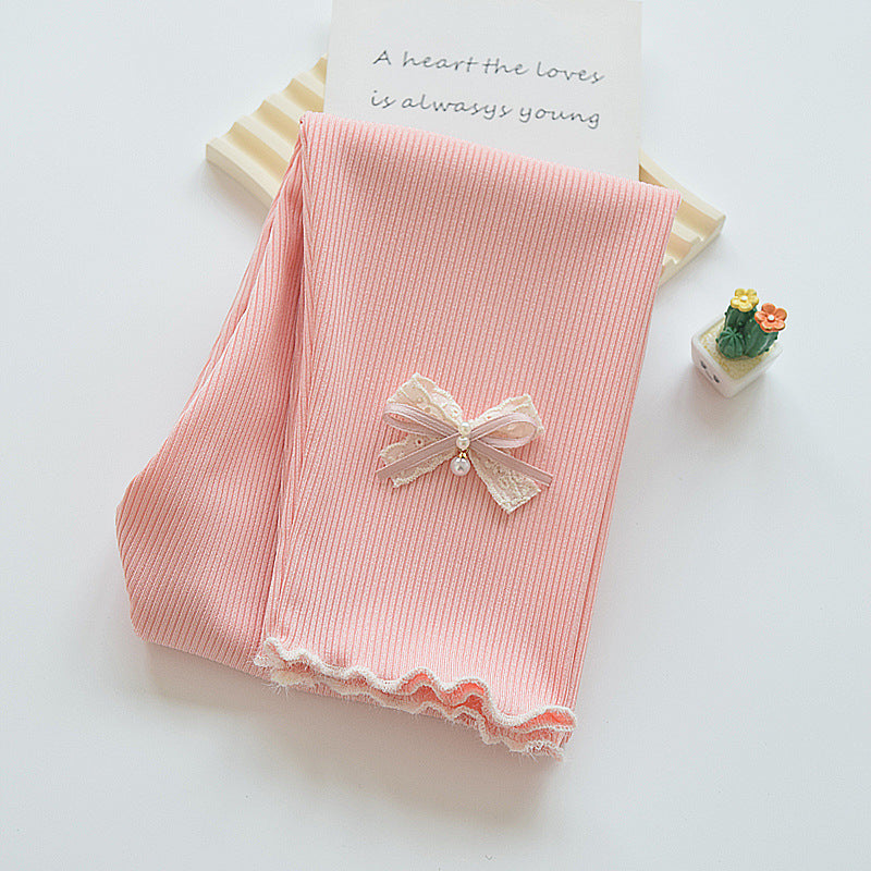 Baby girl elastic pants