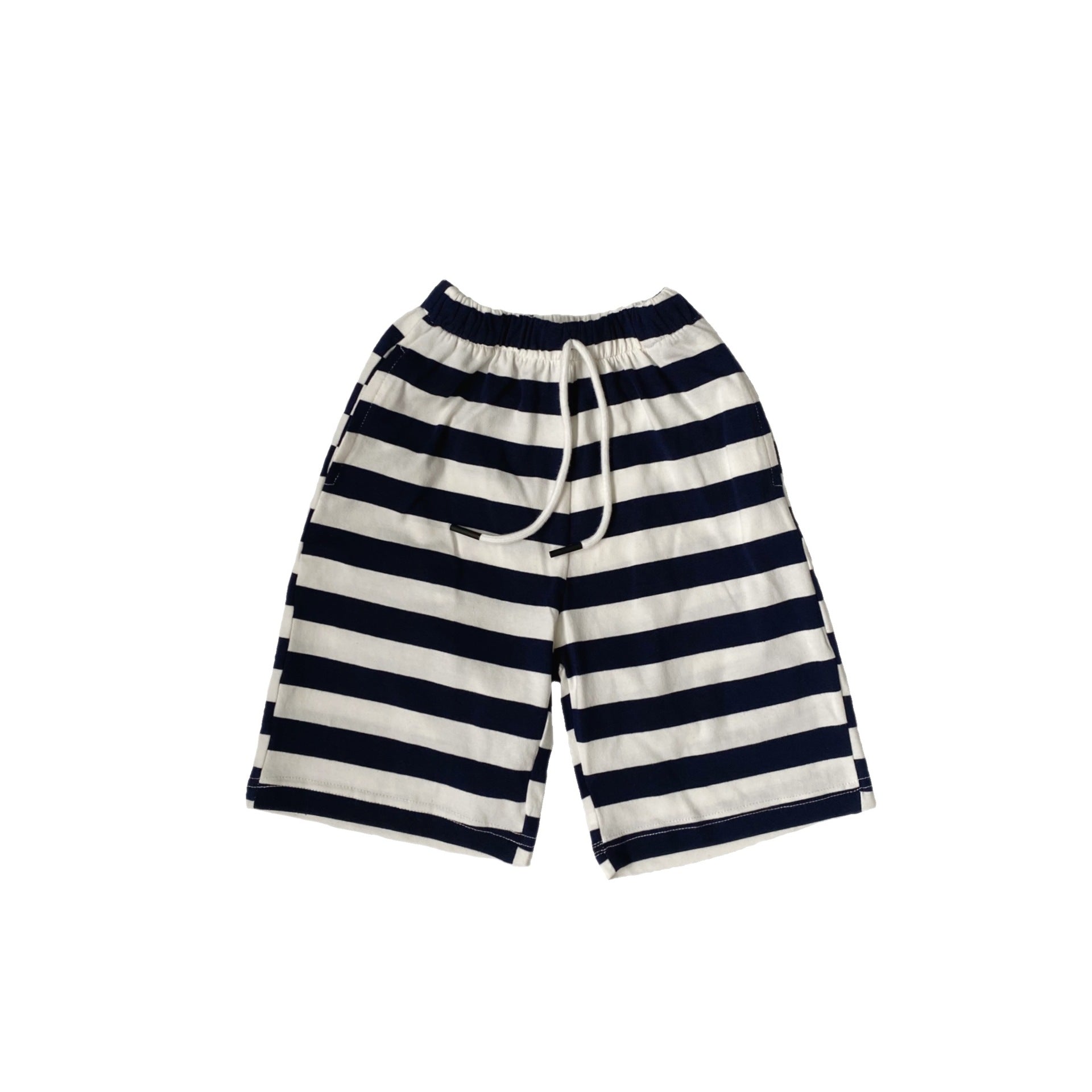 Men's and women's striped lace up cropped pants