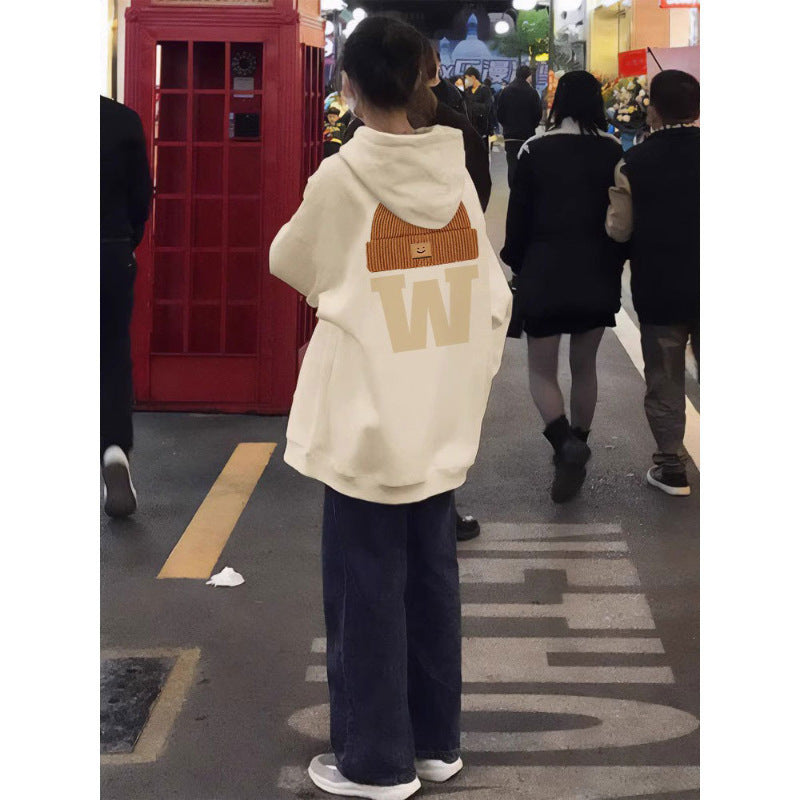 Style Hooded Sweatshirt for Teen Girls, Fleece-Lined, Loose Casual Hoodie Outwear for Middle and High School Students