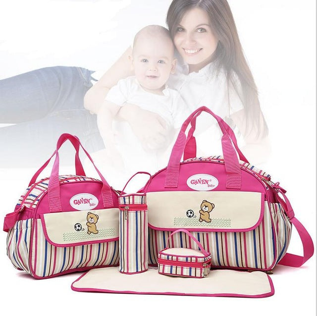 5-tlg Kinderwagen-Wickeltasche im Set