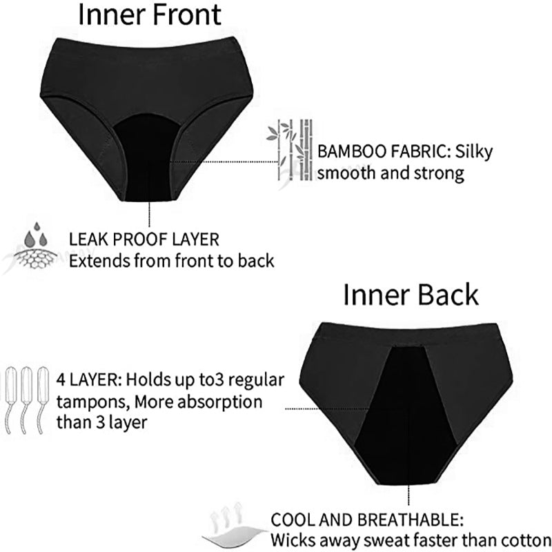 Large Size Sexy Multi-Color Four-Layer Physiological Panties With Large Absorption Capacity Breathable And Leak-Proof Physiological Pants