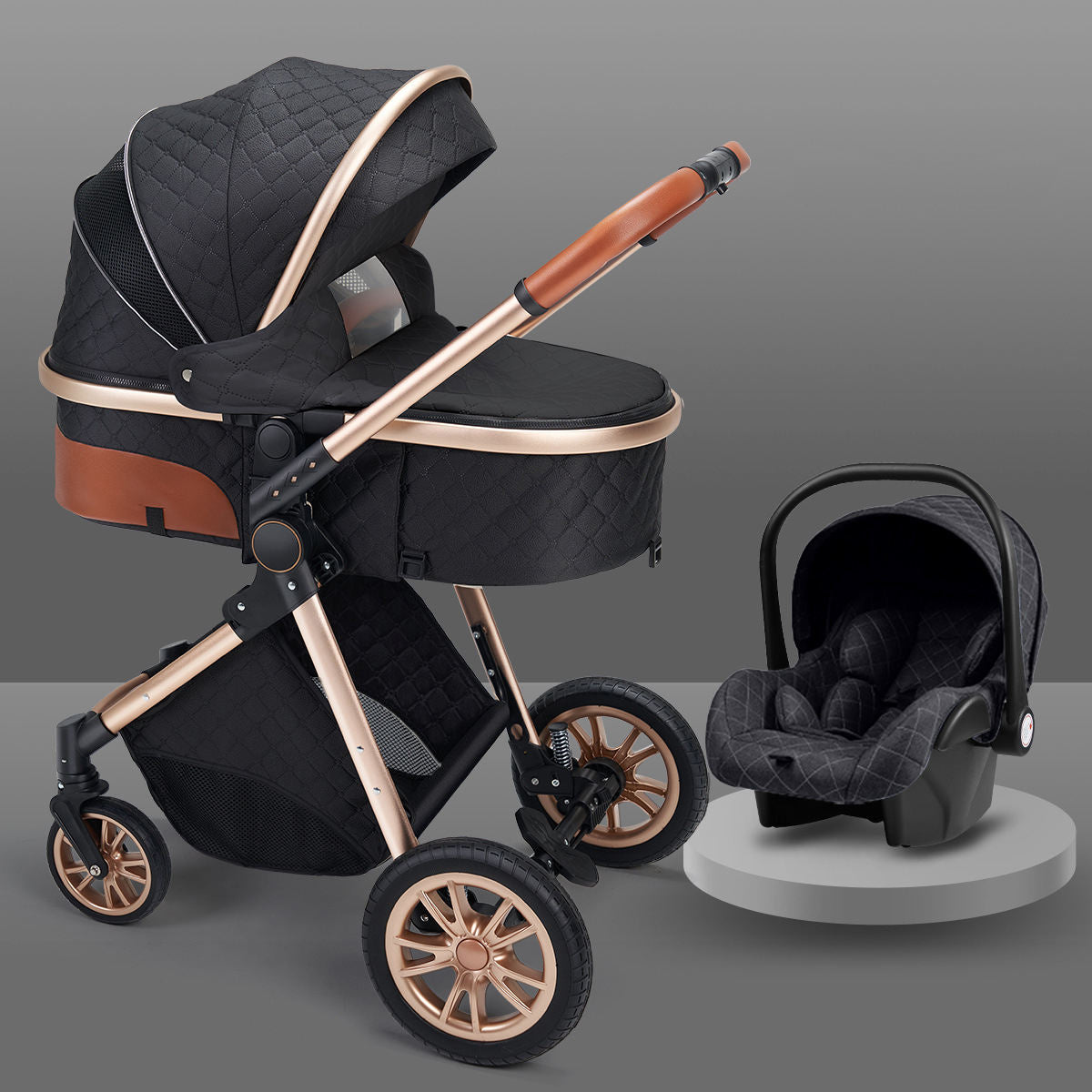 Vanteo™ High Stroller - Kinderwagen mit/ohne MaxiCosi inkl. Schock-Absorbed Federung etc.