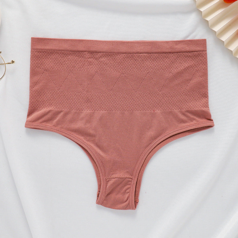 Seamless mid-high waist panties, tummy-tightening, waist-slimming and height-slimming elastic briefs for women