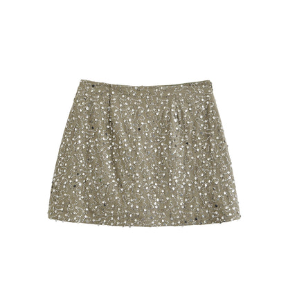 Spicy girl pearl mini skirt pants