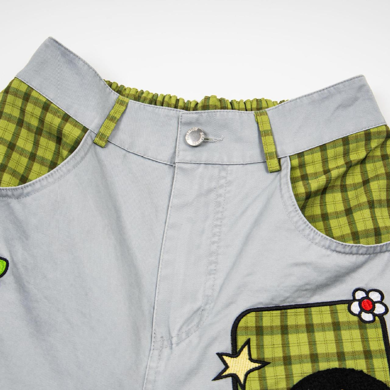 Cartoon girl embroidered pants