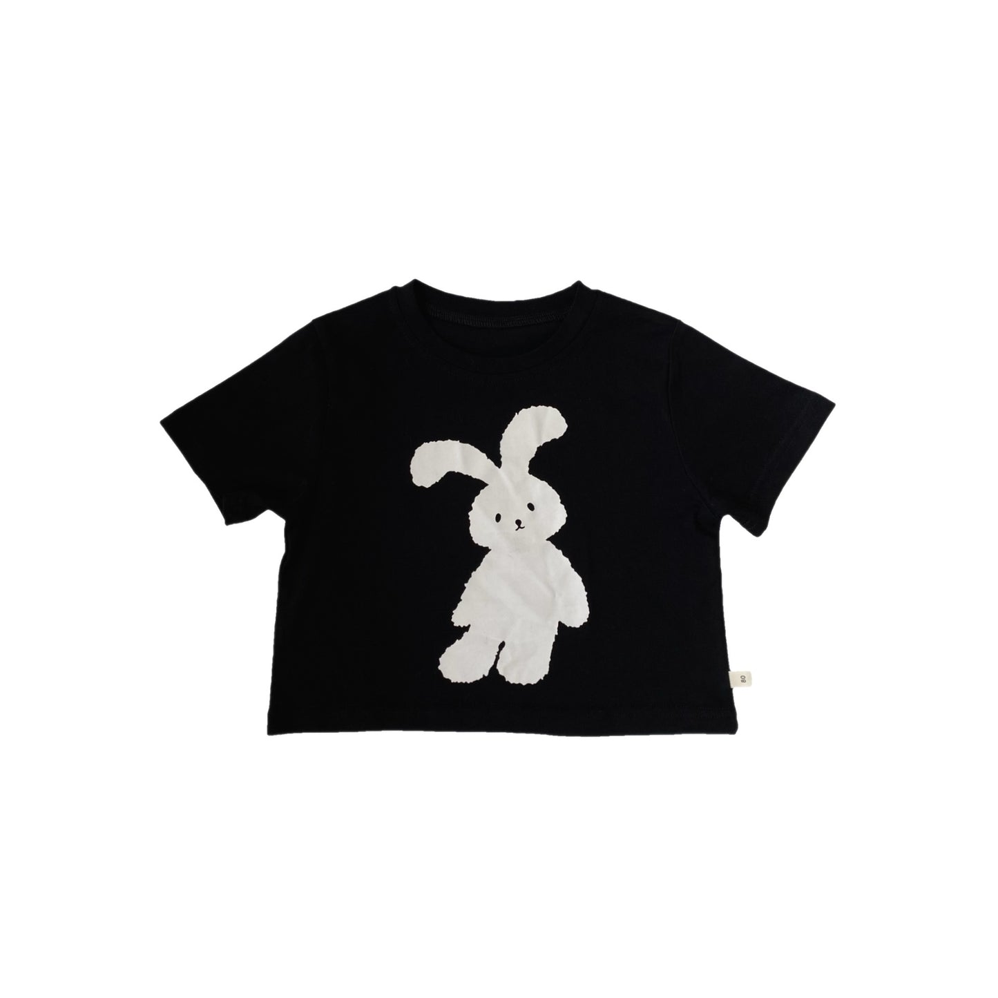 Children's rabbit printed short sleeved T-shirt