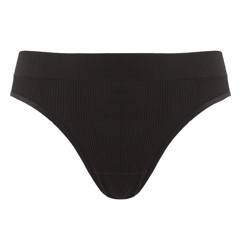 Women's Seamless Brazilian Pants Threaded Cotton Solid Color Seamless Briefs