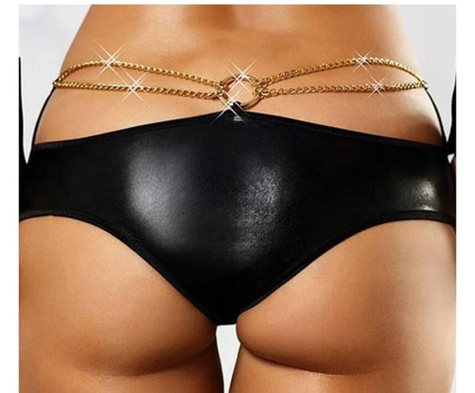 Plus Size Faux Latex Panties