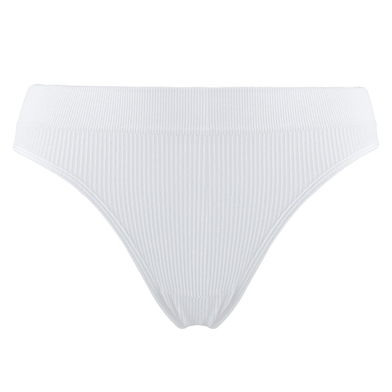 Women's Seamless Brazilian Pants Threaded Cotton Solid Color Seamless Briefs