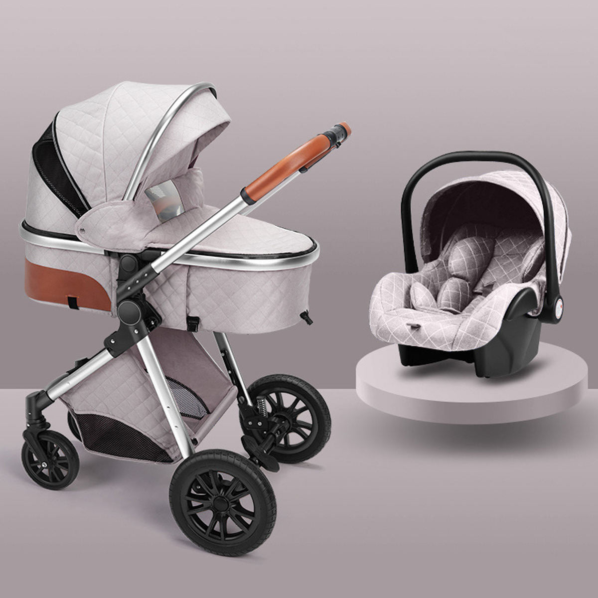 Vanteo™ High Stroller - Kinderwagen mit/ohne MaxiCosi inkl. Schock-Absorbed Federung etc.