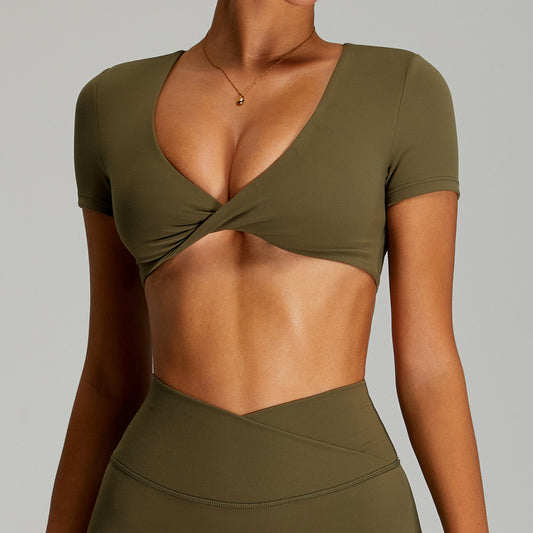 Backless Yoga Short & Shirt für Damen