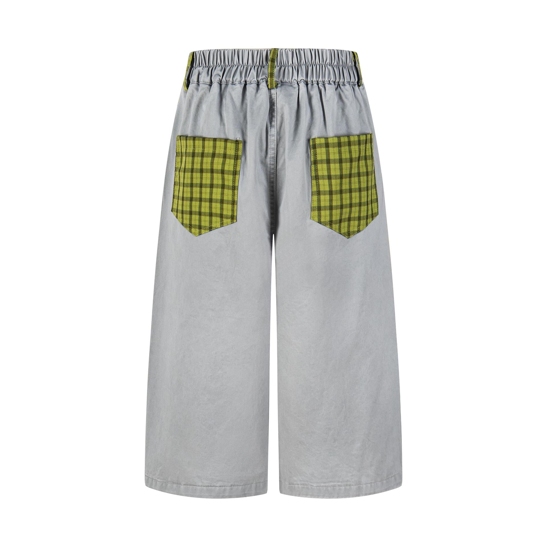 Cartoon girl embroidered pants