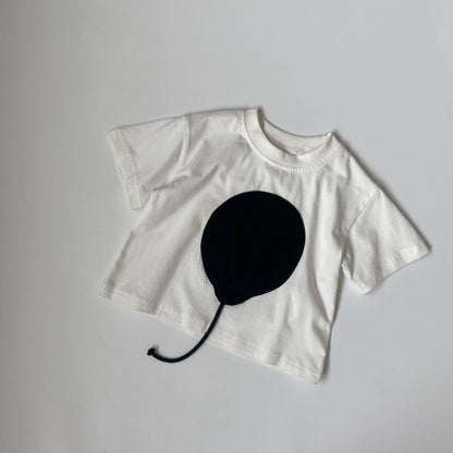Children's 3D balloon short sleeved T-shirt
