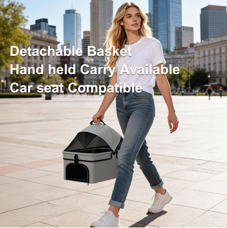 One-Button Faltbarer Haustierbuggy