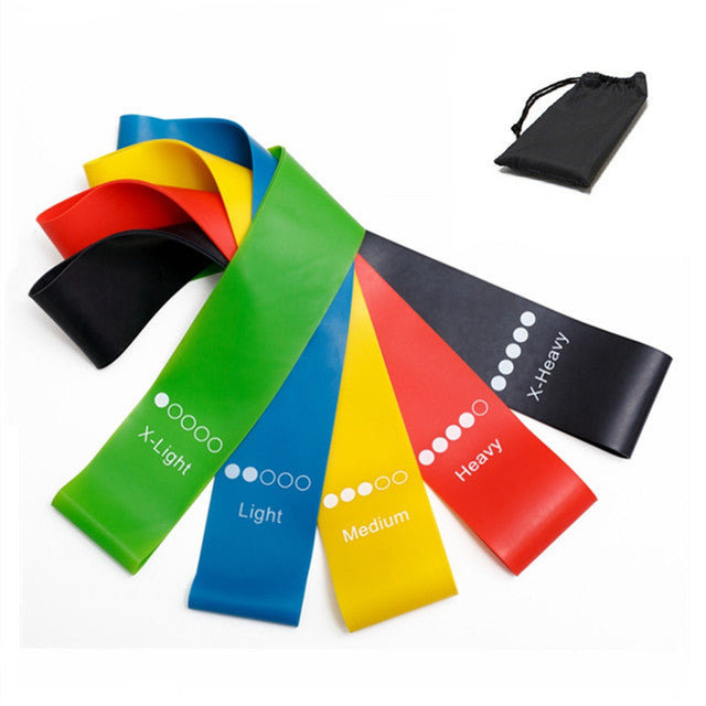 Five-Piece TPE Resistance Bands for Squats, Butt Lifting, Leg and Arm Training, Body Shaping, Yoga Elastic Loop Bands