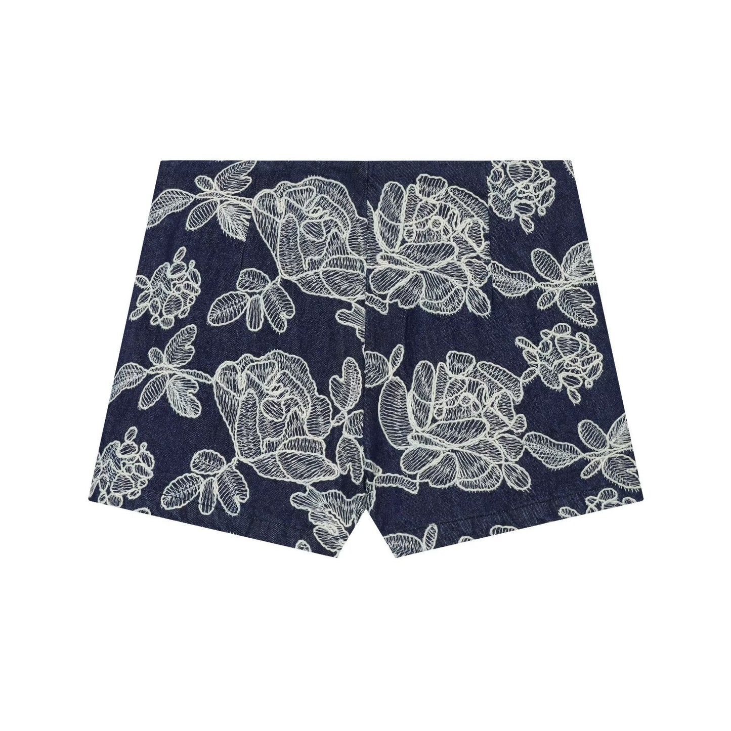 Spicy girl flower jacquard embroidered skirt pants