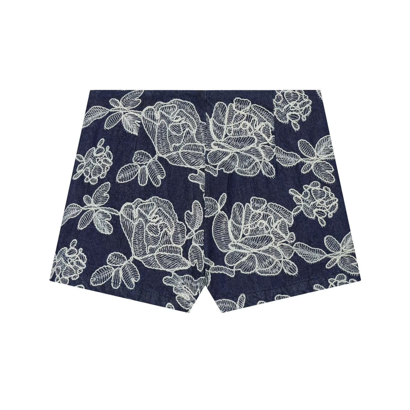 Spicy girl flower jacquard embroidered skirt pants