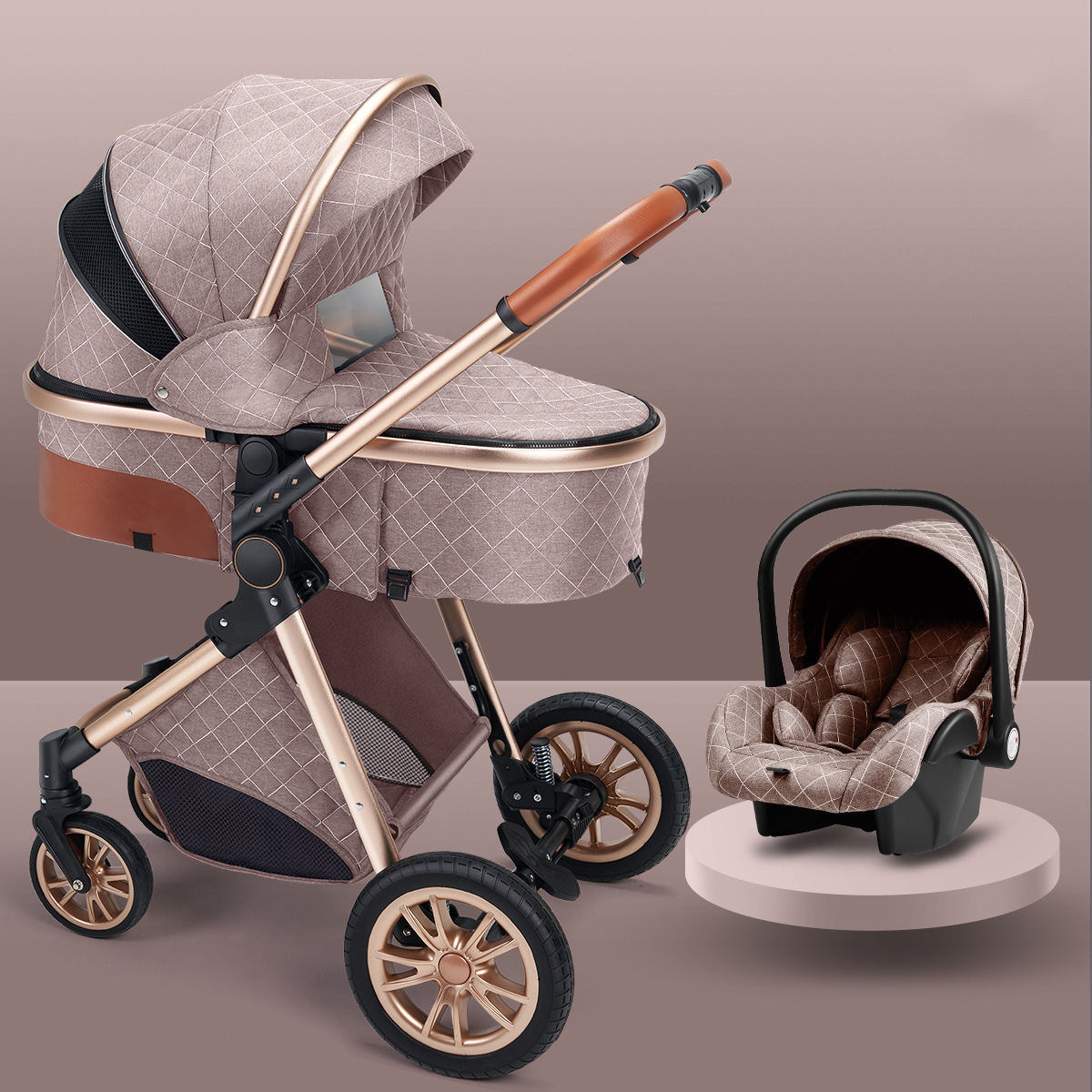 Vanteo™ High Stroller - Kinderwagen mit/ohne MaxiCosi inkl. Schock-Absorbed Federung etc.