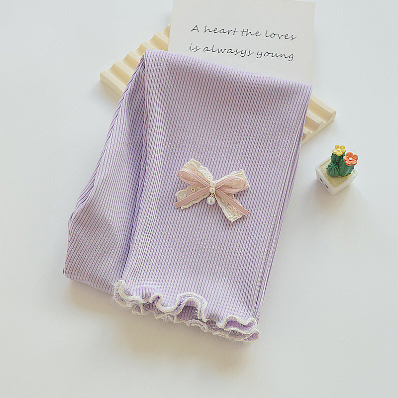 Baby girl elastic pants