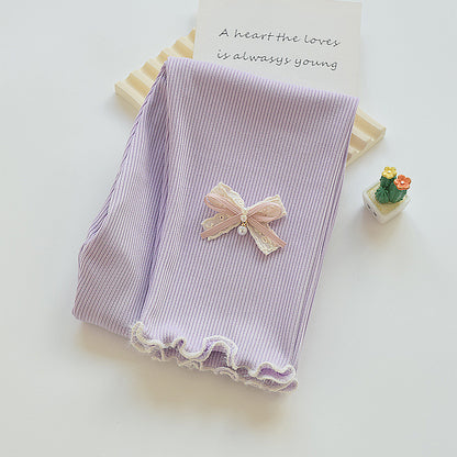Baby girl elastic pants