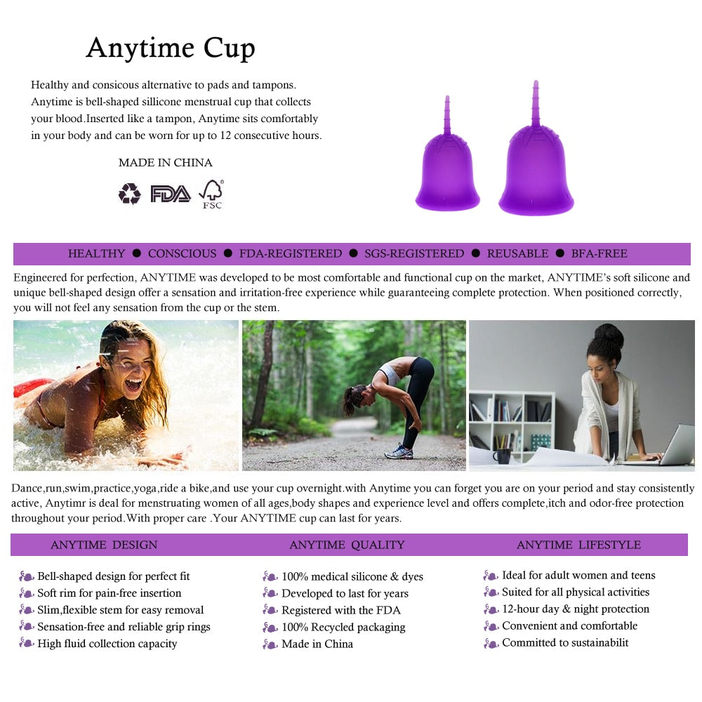 "Anytime" Menstruationstasse Silicon