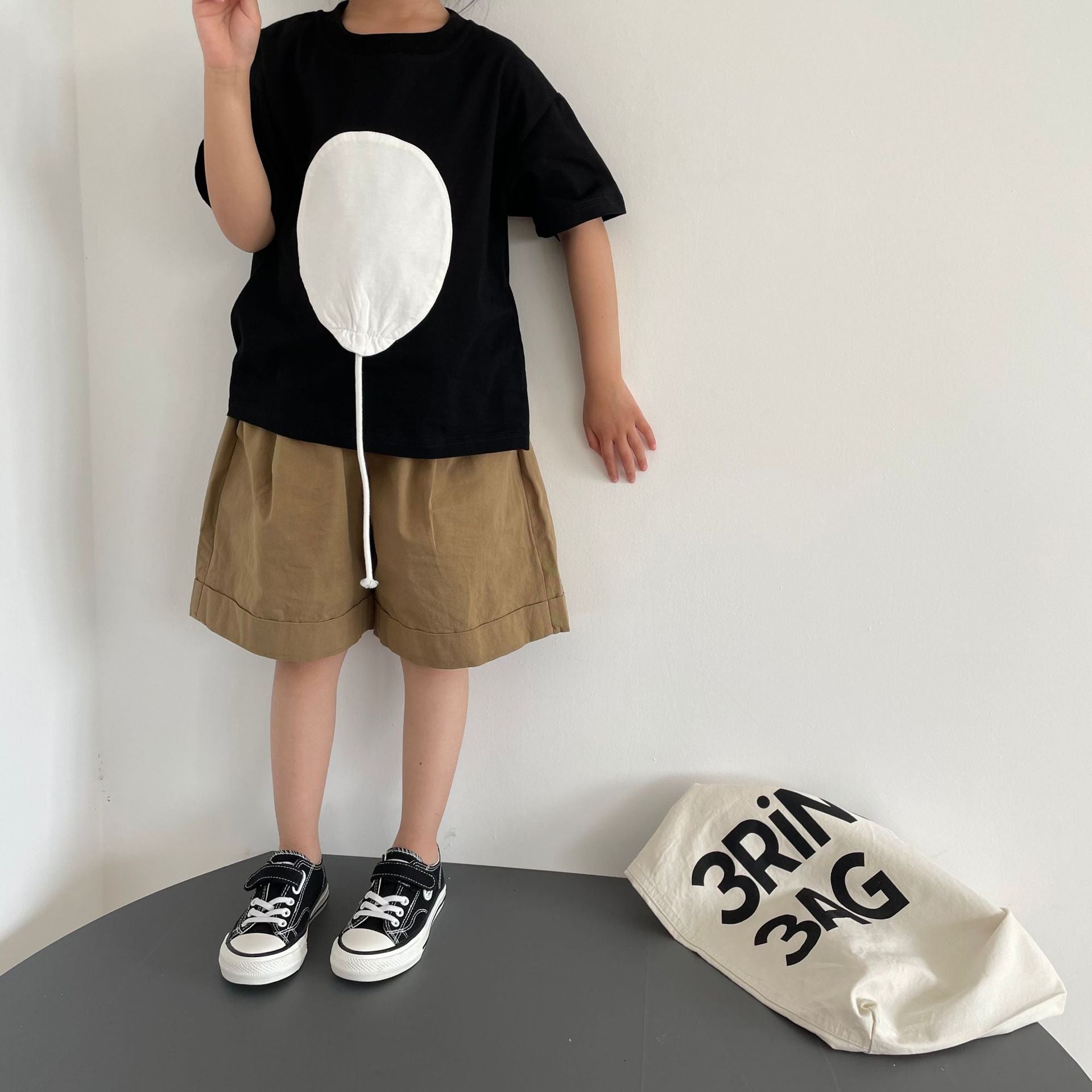 Children's 3D balloon short sleeved T-shirt