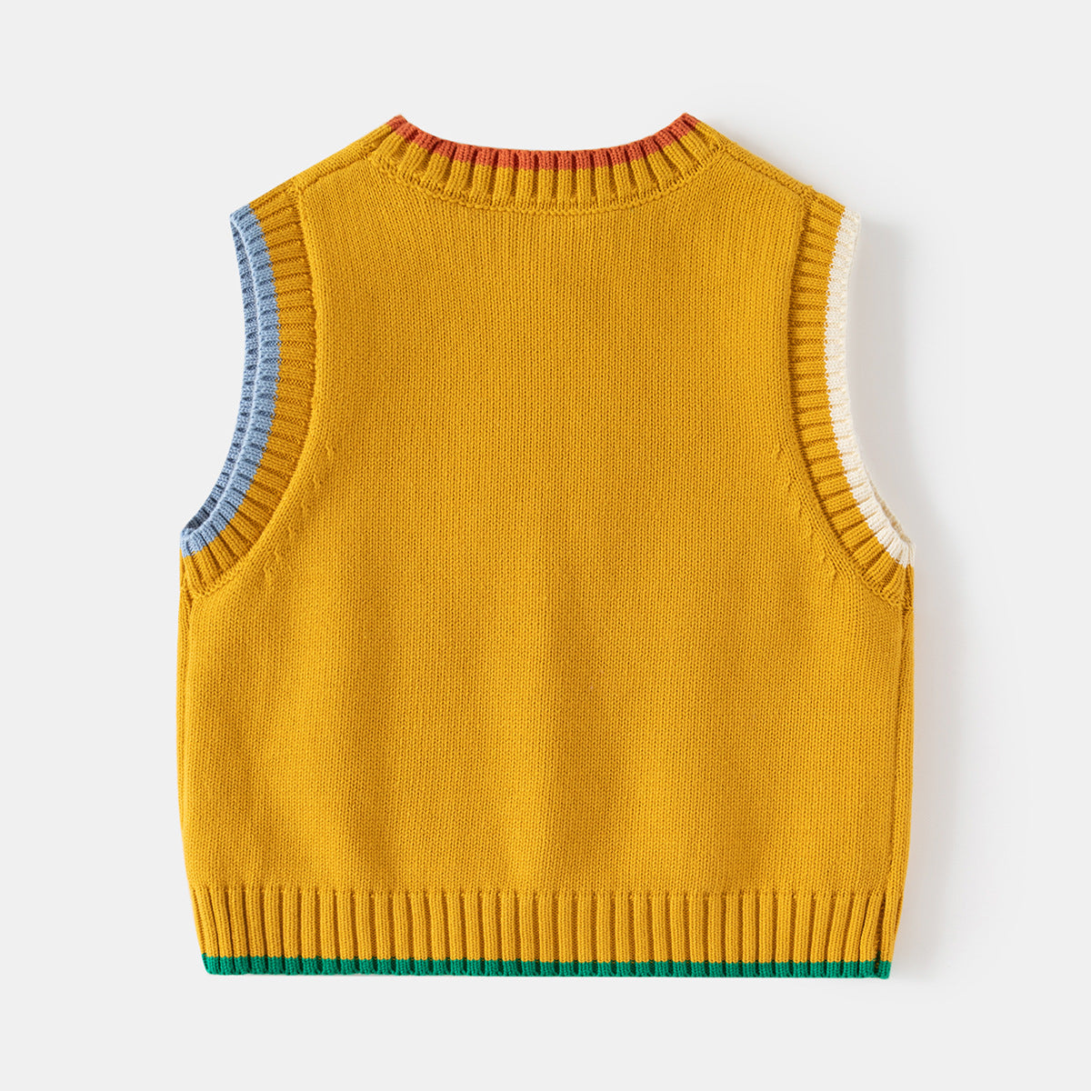 Children's Knitted Vest Wholesale Boy's Sweater Baby Sleeveless Pullover Cartoon Bear Top Fashion