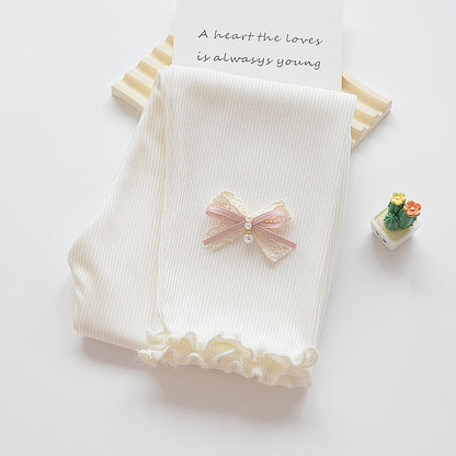 Baby girl elastic pants
