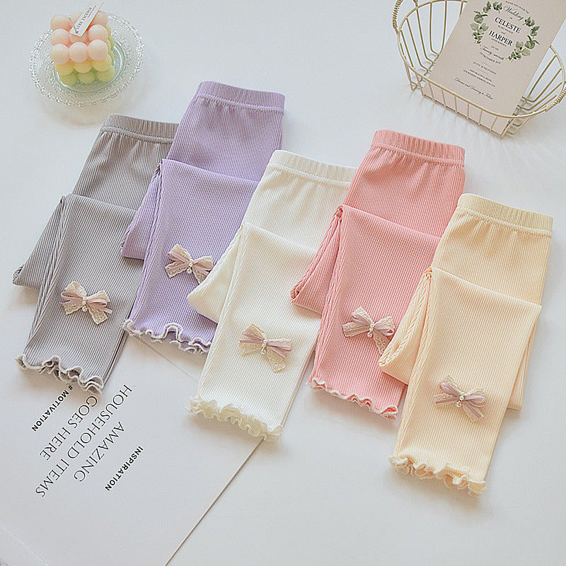 Baby girl elastic pants