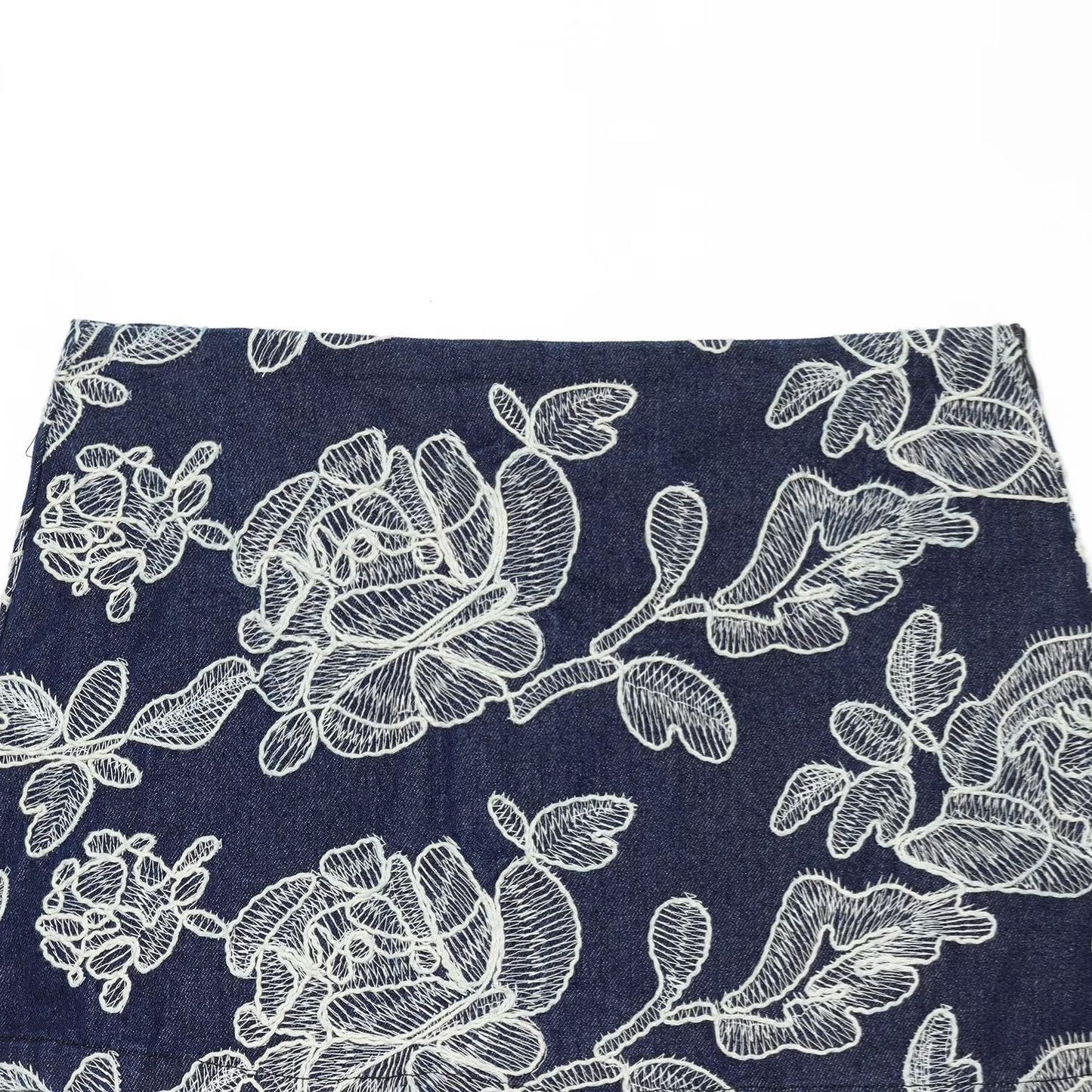 Spicy girl flower jacquard embroidered skirt pants