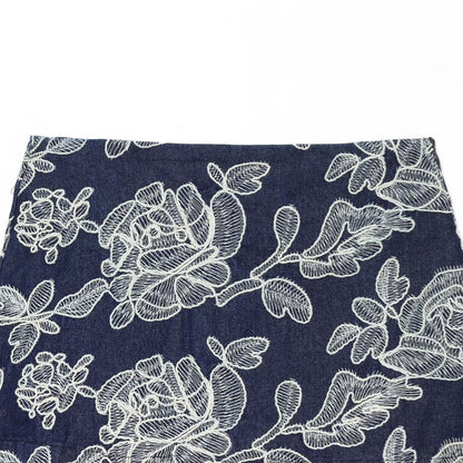 Spicy girl flower jacquard embroidered skirt pants
