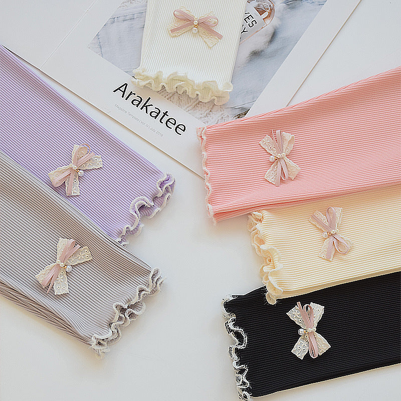 Baby girl elastic pants