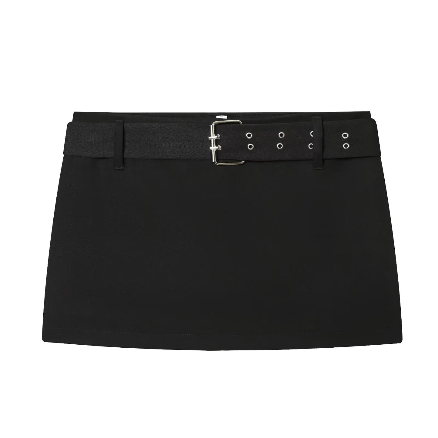 Spicy girl with belt skirt and pants