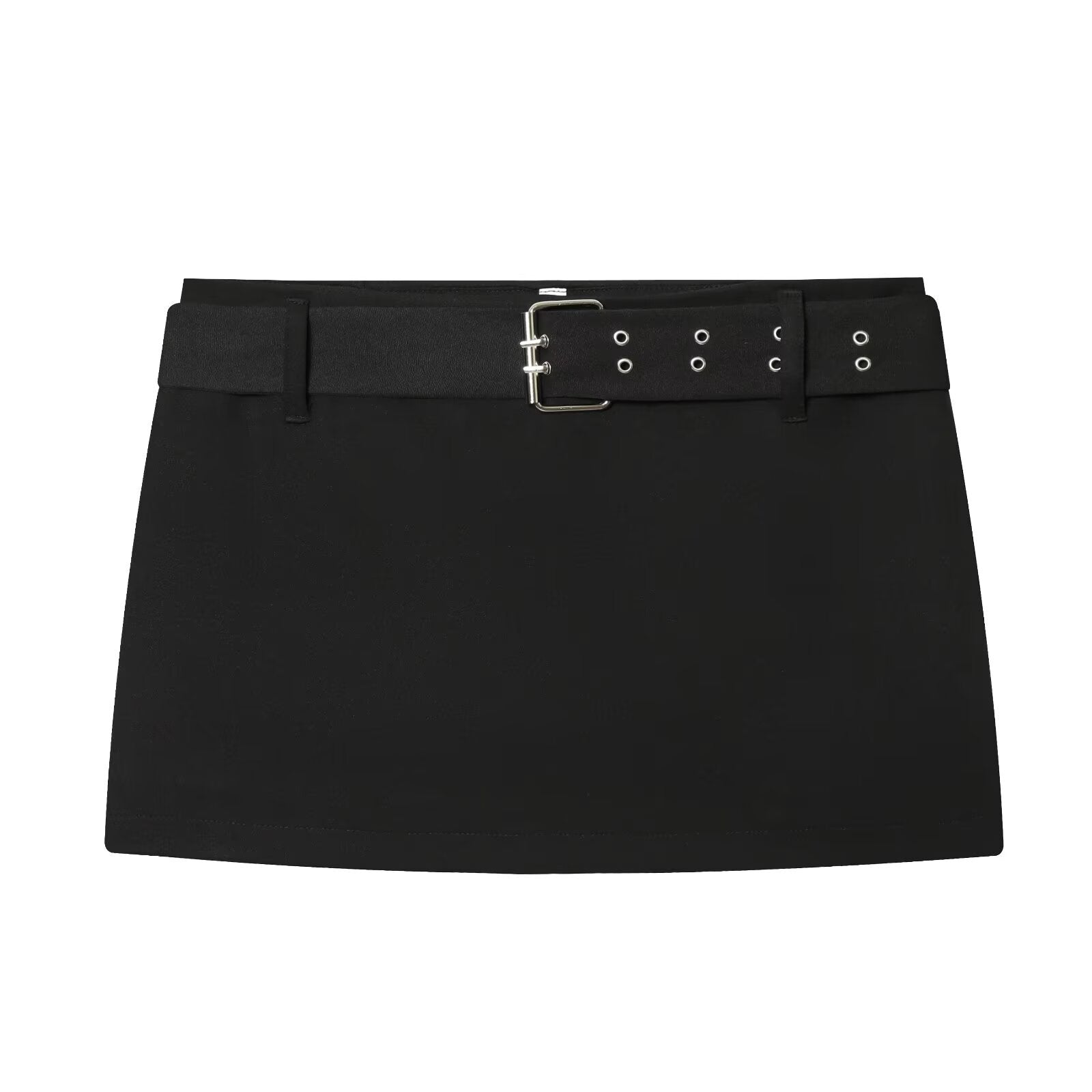 Spicy girl with belt skirt and pants