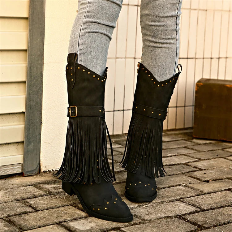 Women's Western Cowgirl Calf Women's PU Leather
