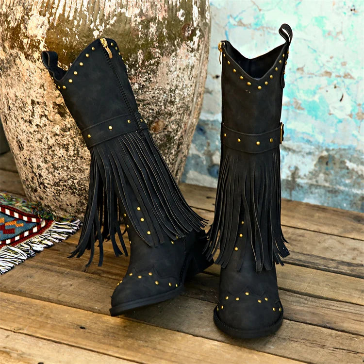Women's Western Cowgirl Calf Women's PU Leather