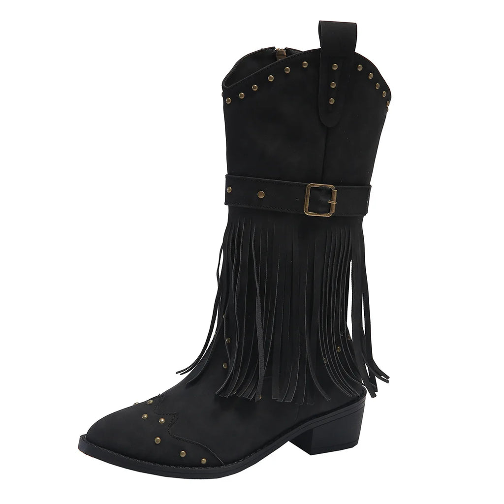 Women's Western Cowgirl Calf Women's PU Leather