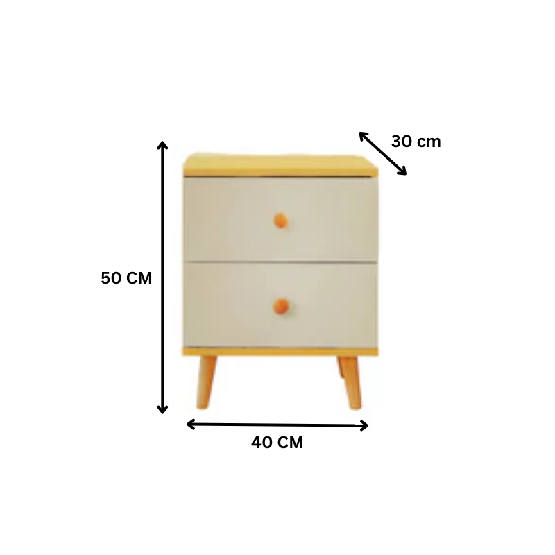 5er White Drawer Schrankkommode mit Nachttisch